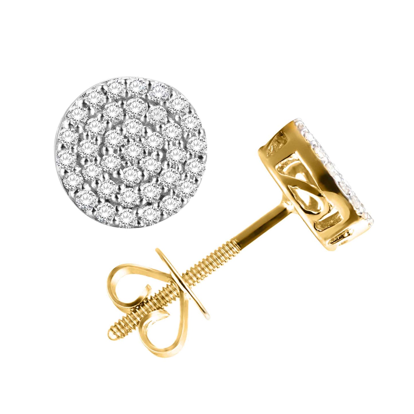 Diamond Round Stud Earrings