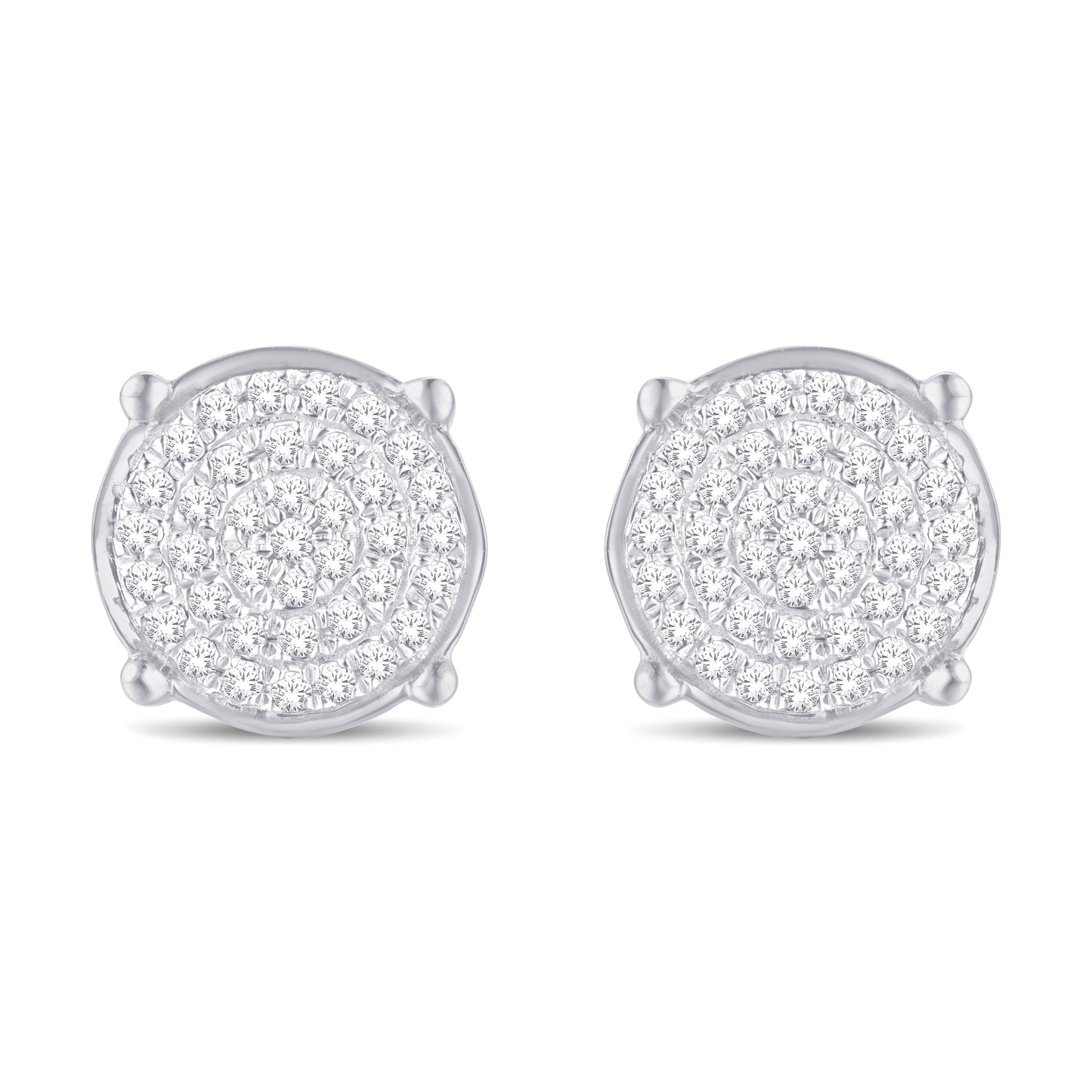 Diamond Round Earrings