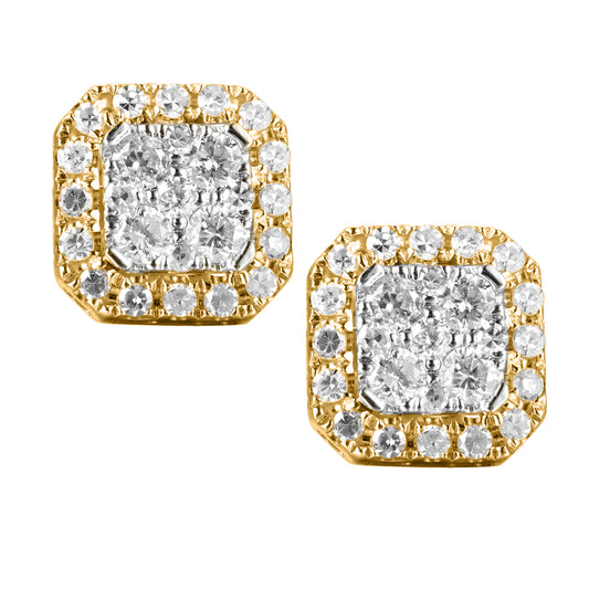 Diamond Cushion Earrings