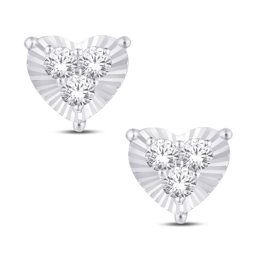 Diamond Heart Earrings