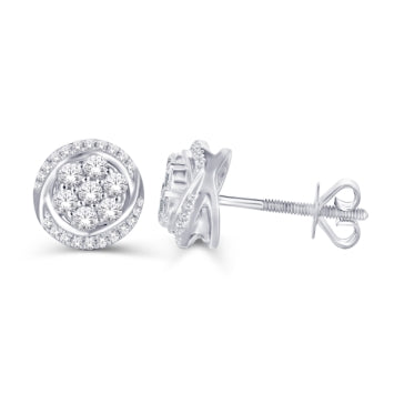 Diamond Flower Earrings
