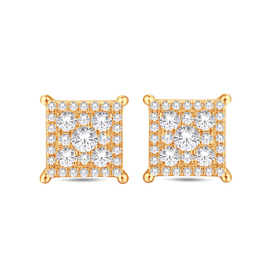 Diamond Square Earrings