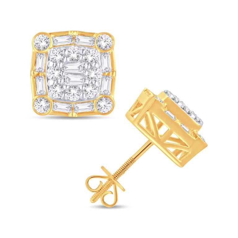 Diamond Square Earrings