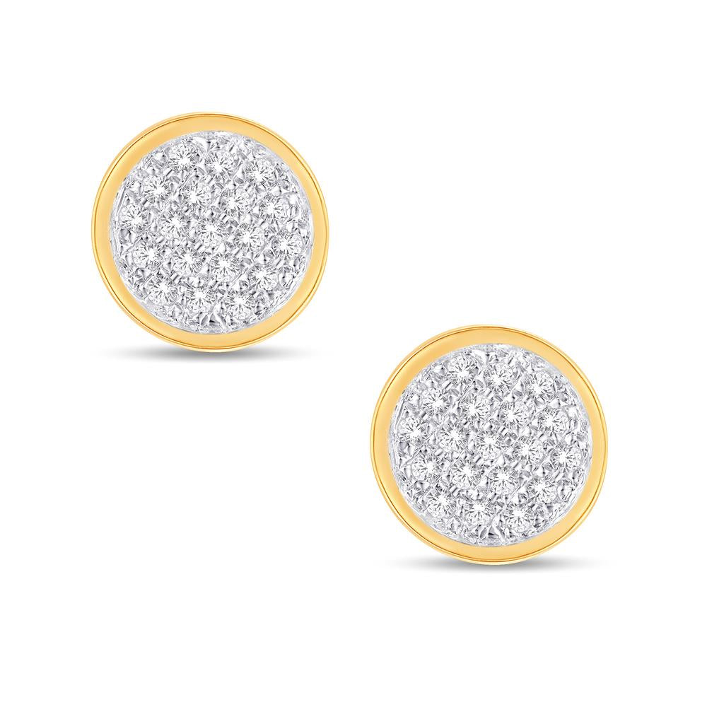 Diamond Round Earrings