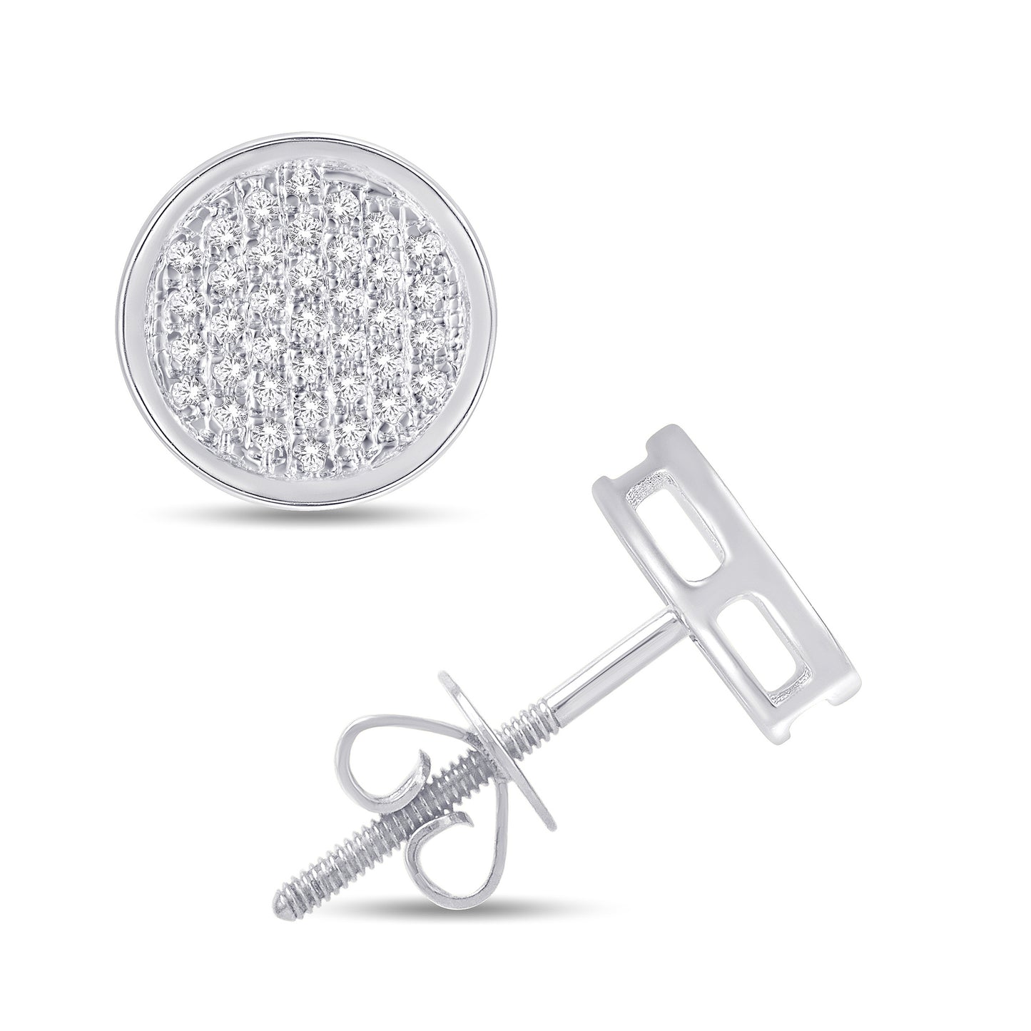 Diamond Round Earrings