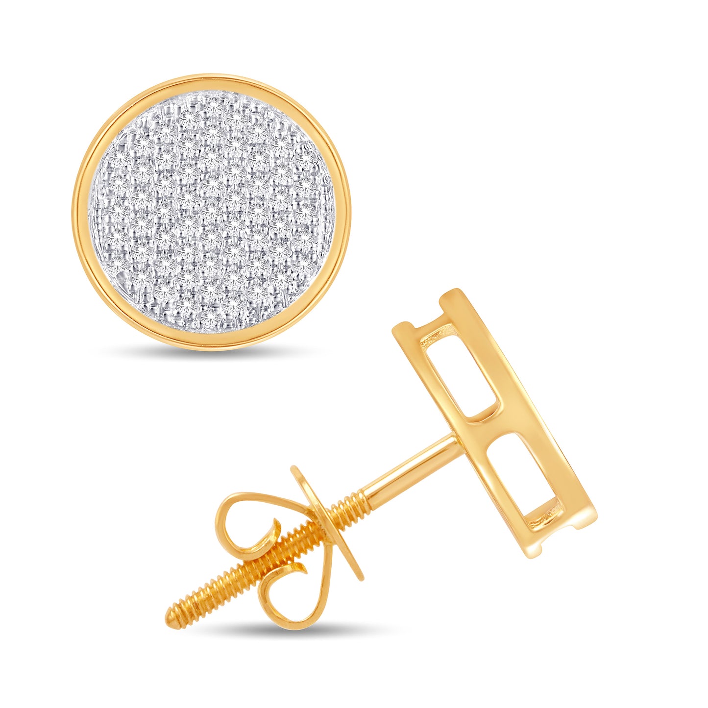 Diamond Round Earrings