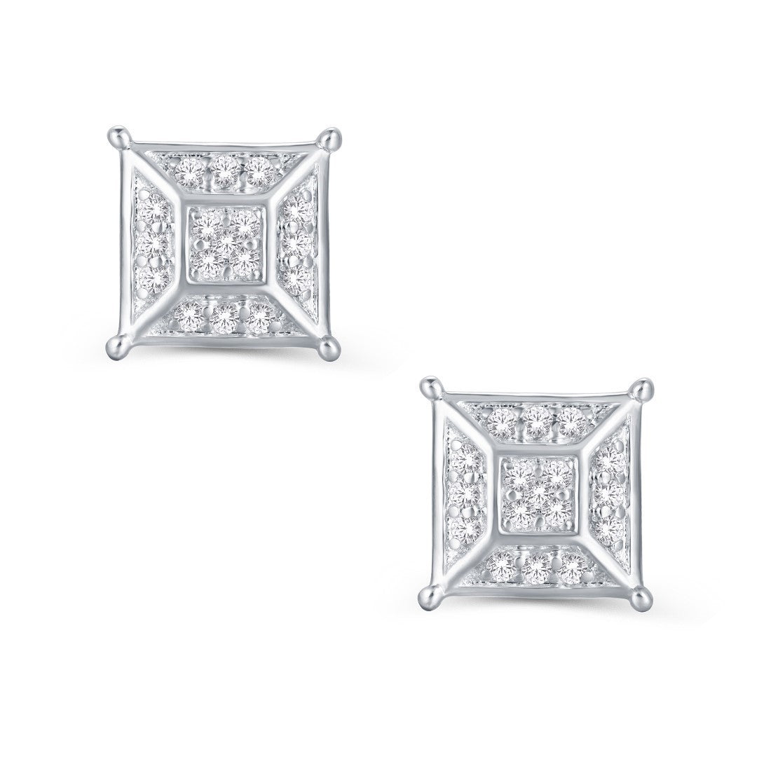 Diamond Asscher Earrings