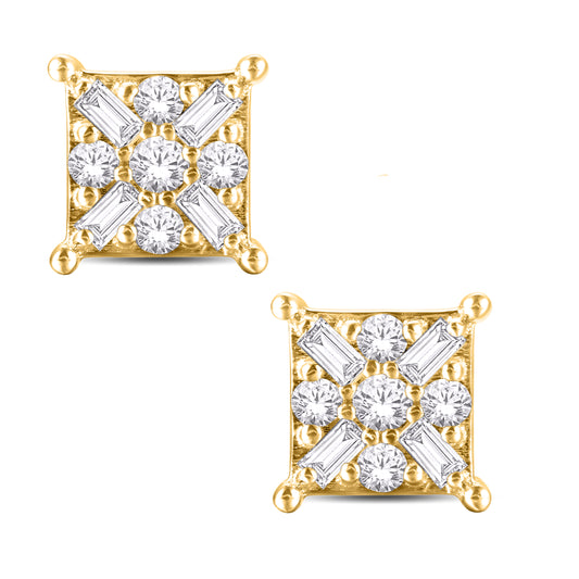 Diamond Square Earrings