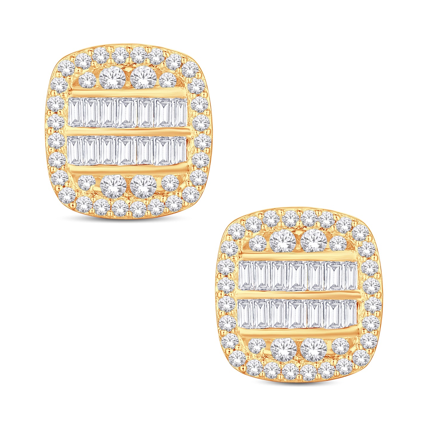 Diamond Cushion Earrings