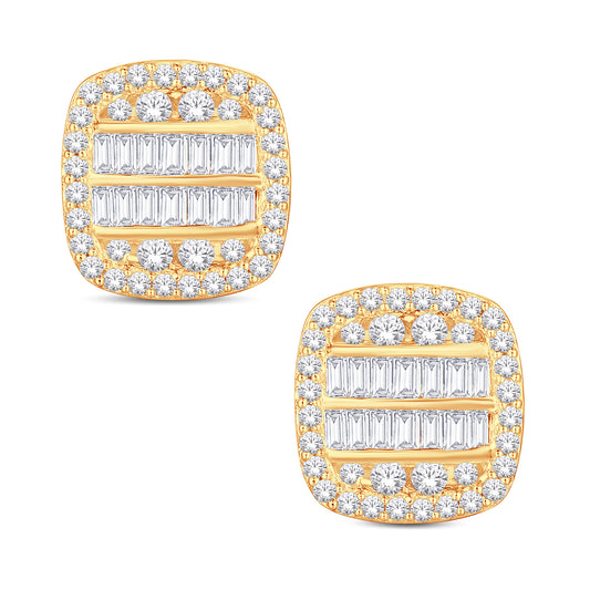 Diamond Cushion Earrings