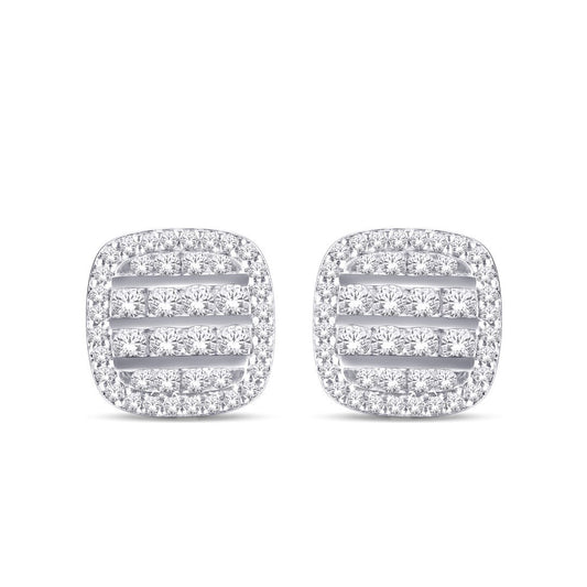 Diamond Cushion Earrings