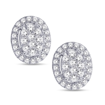 Diamond Oval Earrings