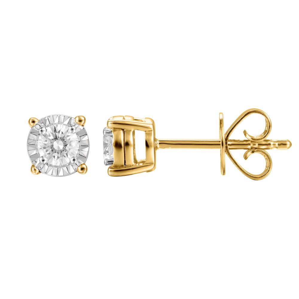 Diamond Round Earrings