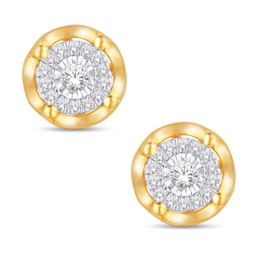 Diamond Round Earrings