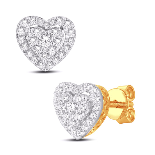 Diamond Heart Earrings