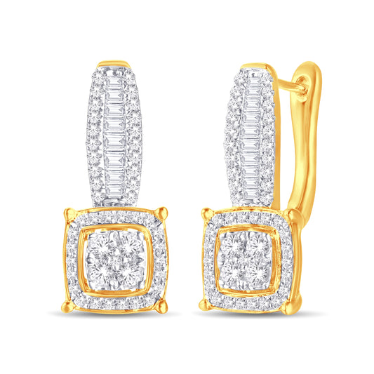 Diamond Cushion Dangling