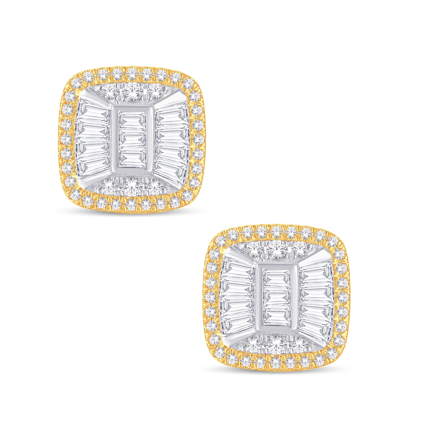 Diamond Cushion Earrings