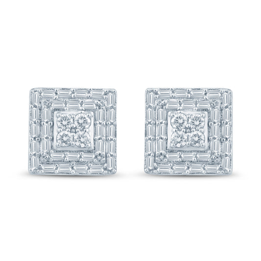 Diamond Square Earrings