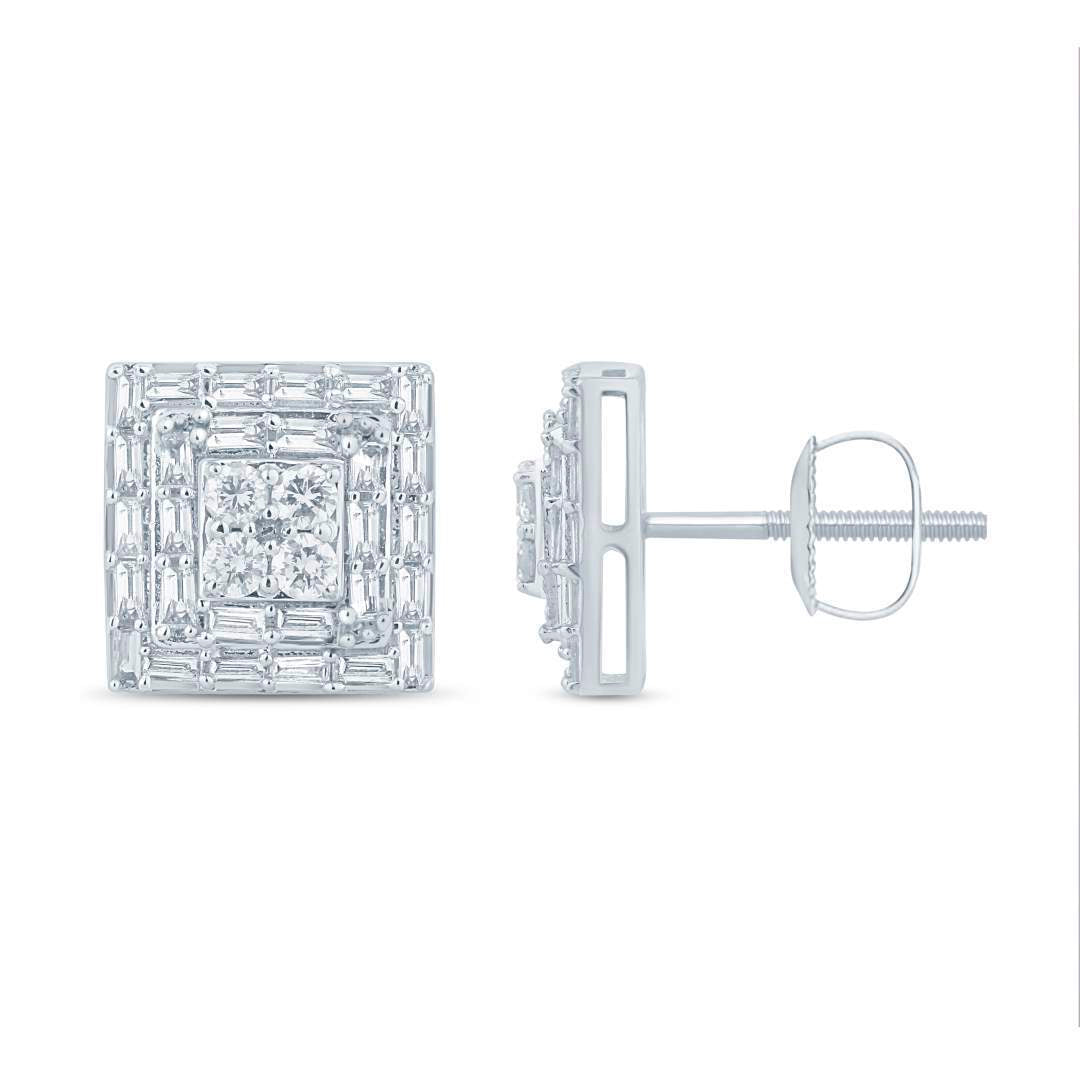 Diamond Square Earrings
