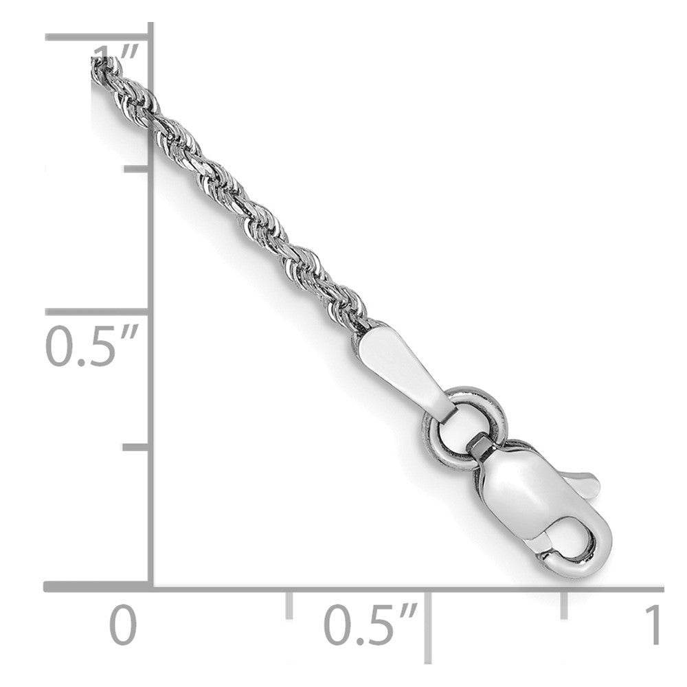 10k White Gold 1.5mm Diamond-cut Rope Chain