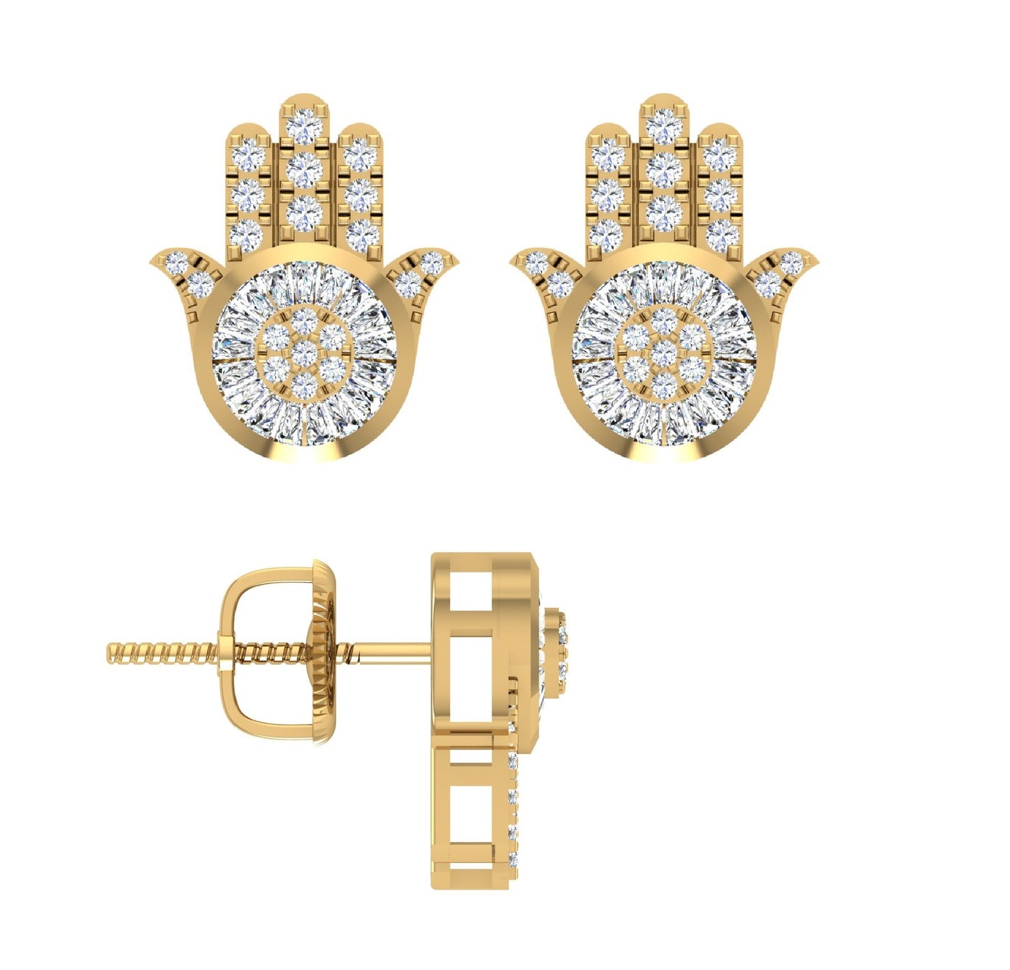 Diamond Hamsa Earrings