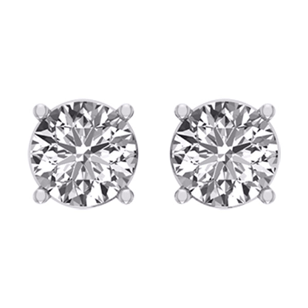 Diamond Round Earrings