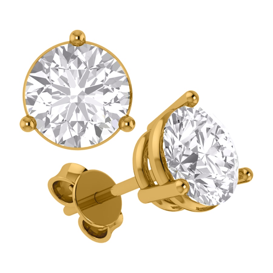 Diamond Round Earrings