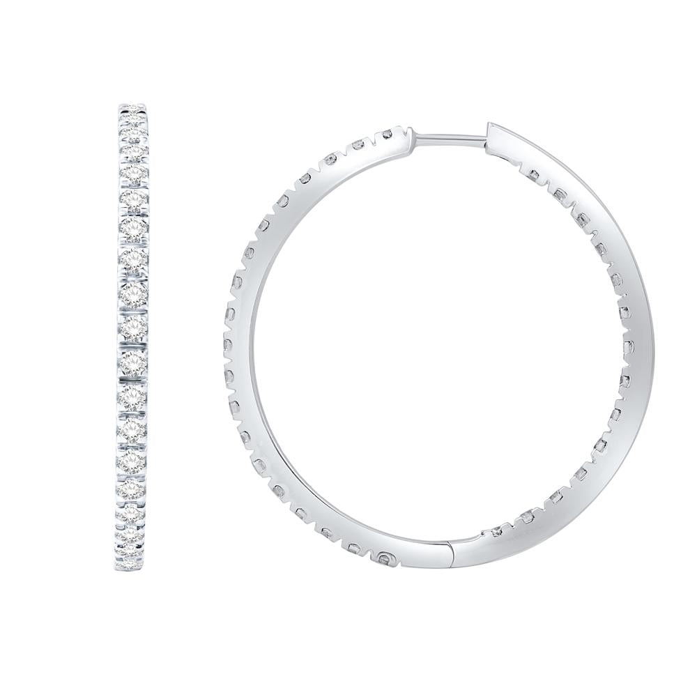 Diamond Classic Hoops Earrings