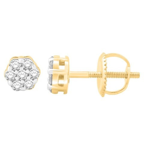 Diamond Flower Earrings
