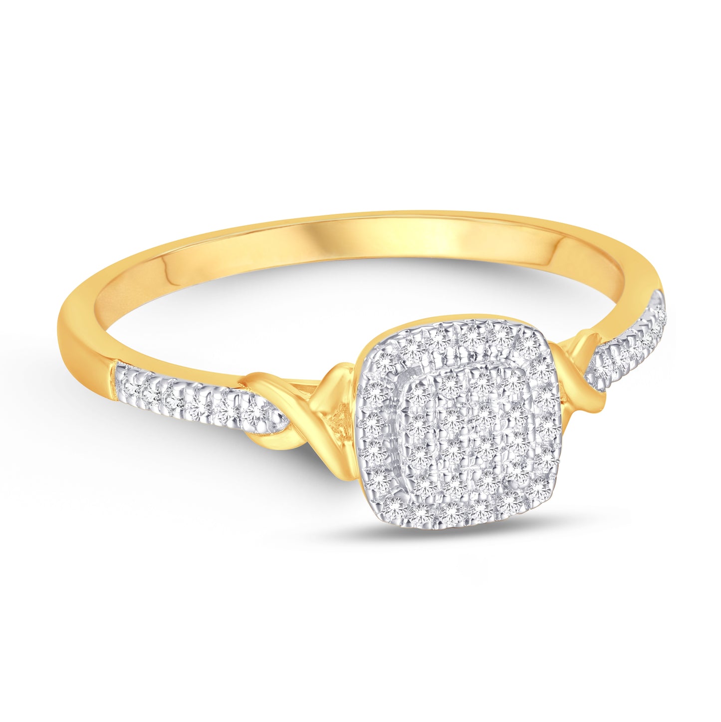 Diamond Cushion Ladies Ring