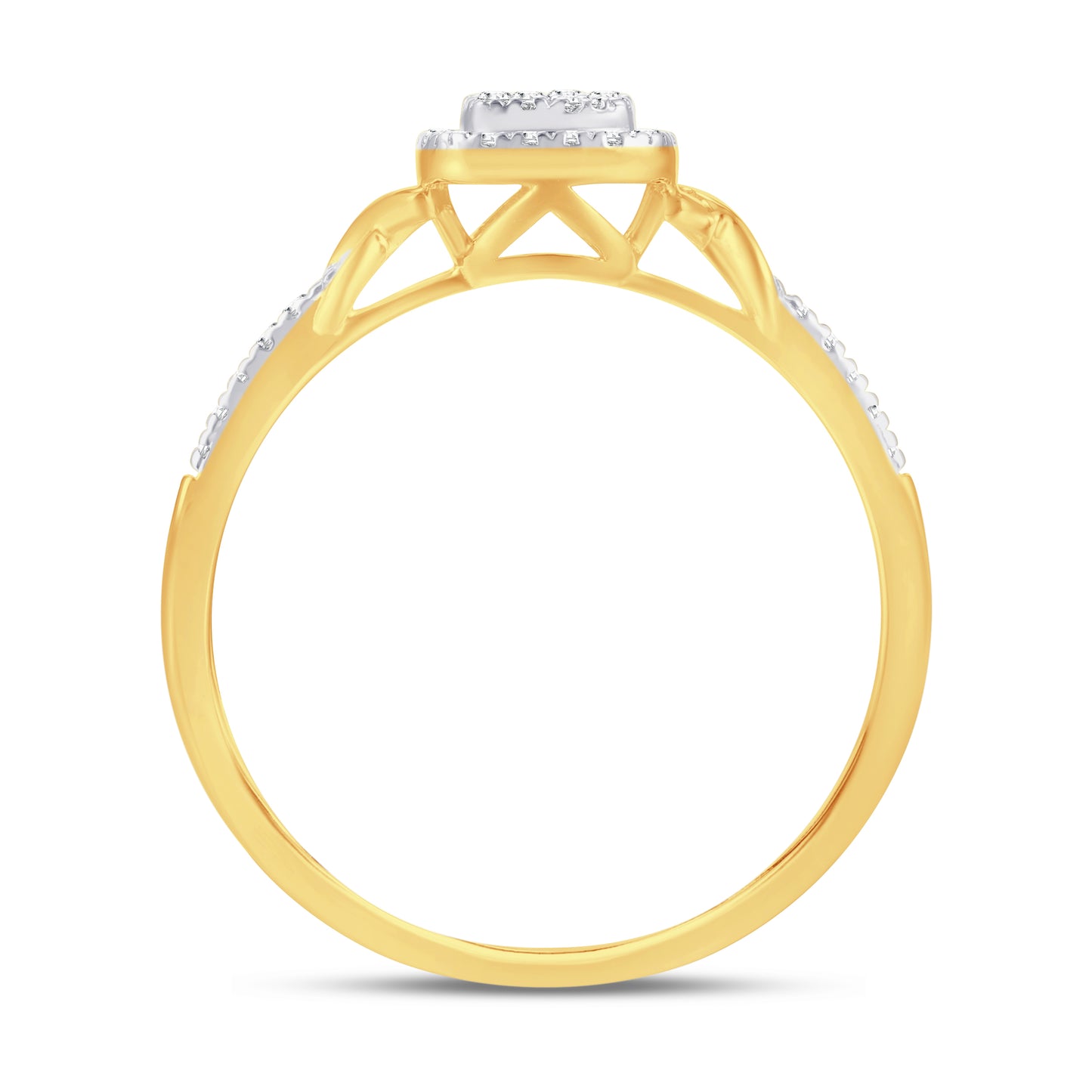 Diamond Cushion Ladies Ring