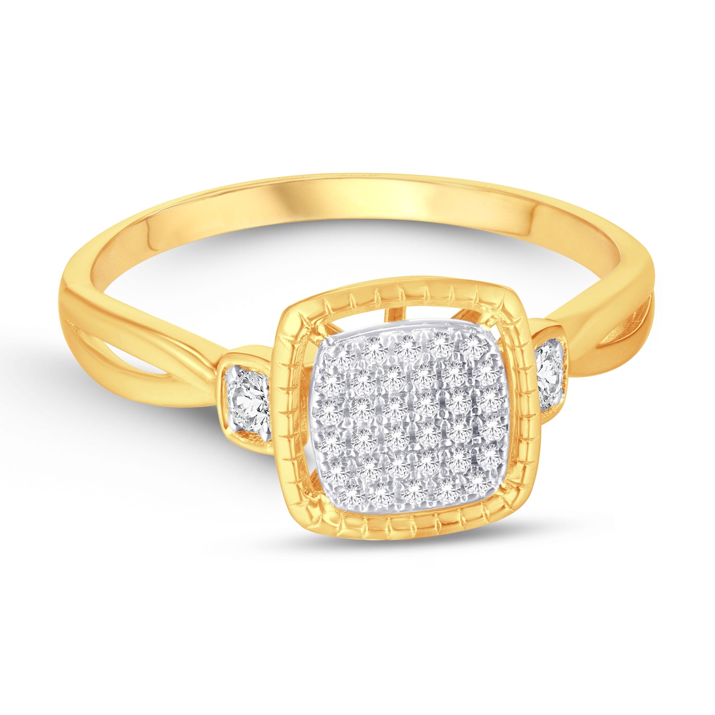 Diamond Cushion Ladies Ring