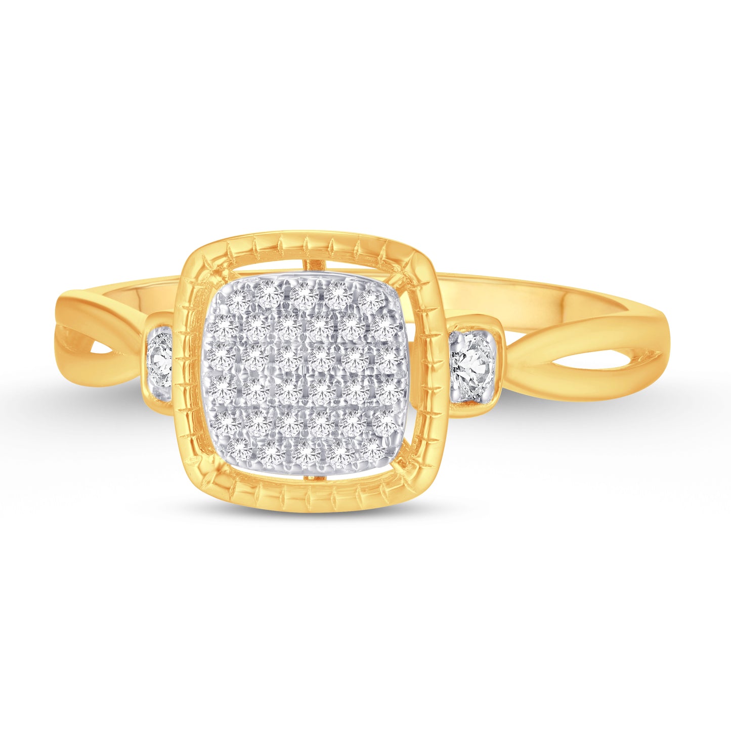 Diamond Cushion Ladies Ring