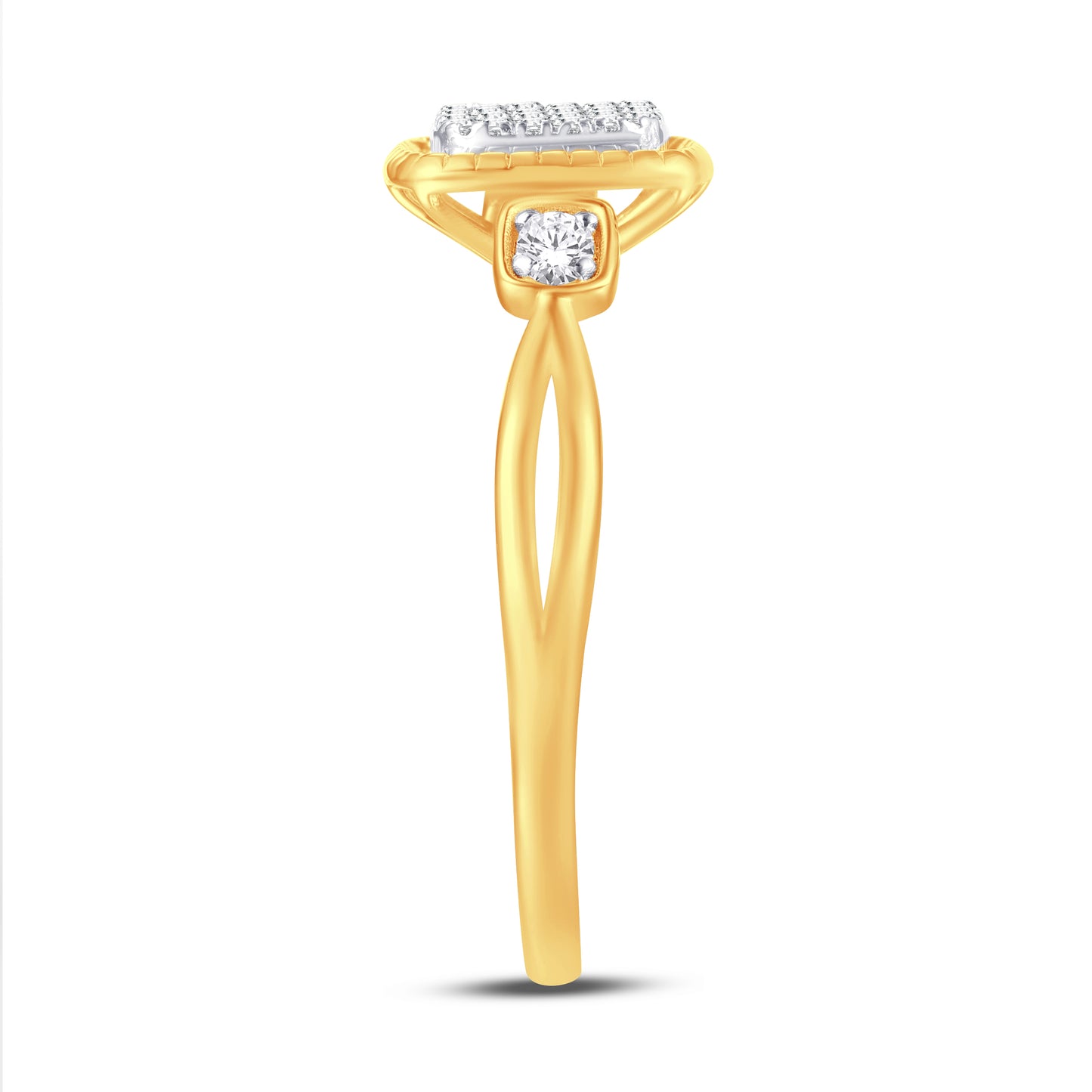 Diamond Cushion Ladies Ring