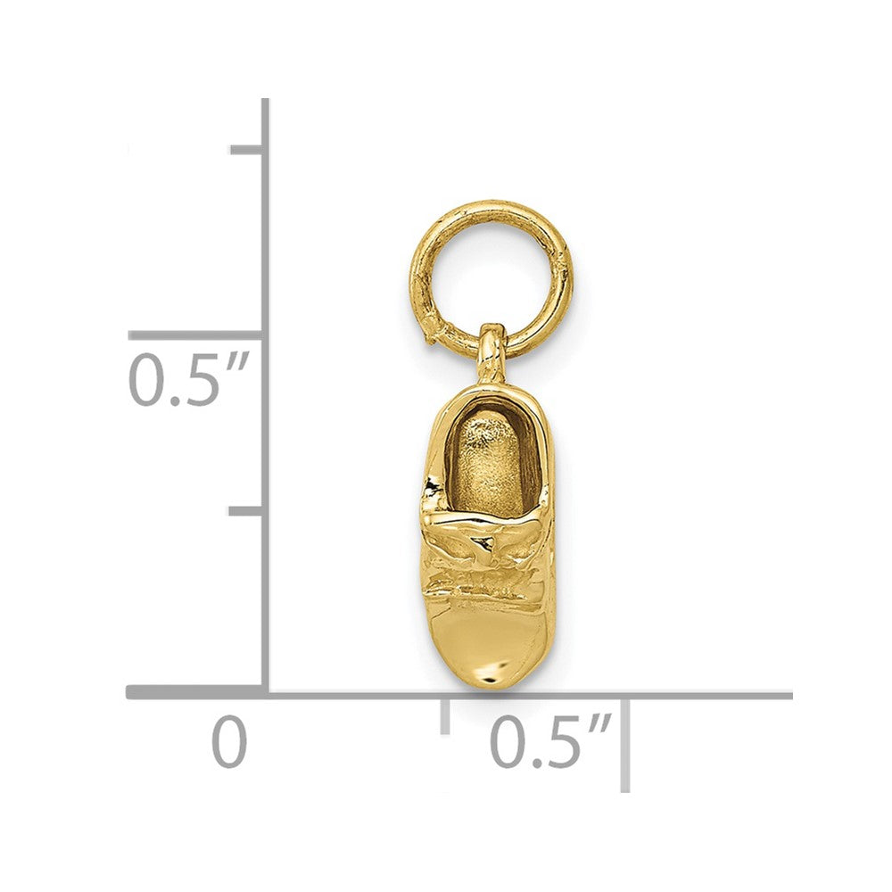 10k Single Baby Shoe Charm