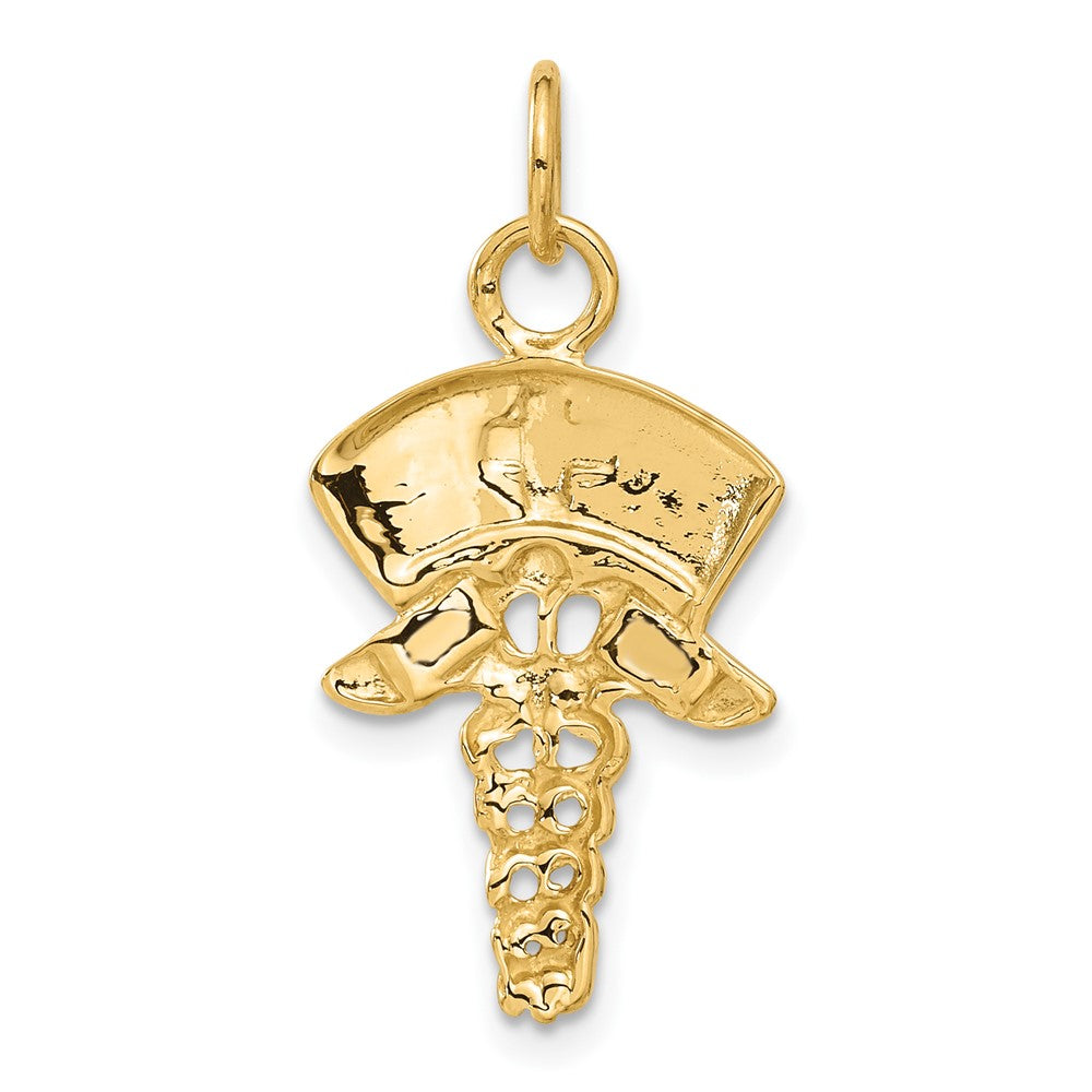 10k Nurse Symbol with Cap Charm