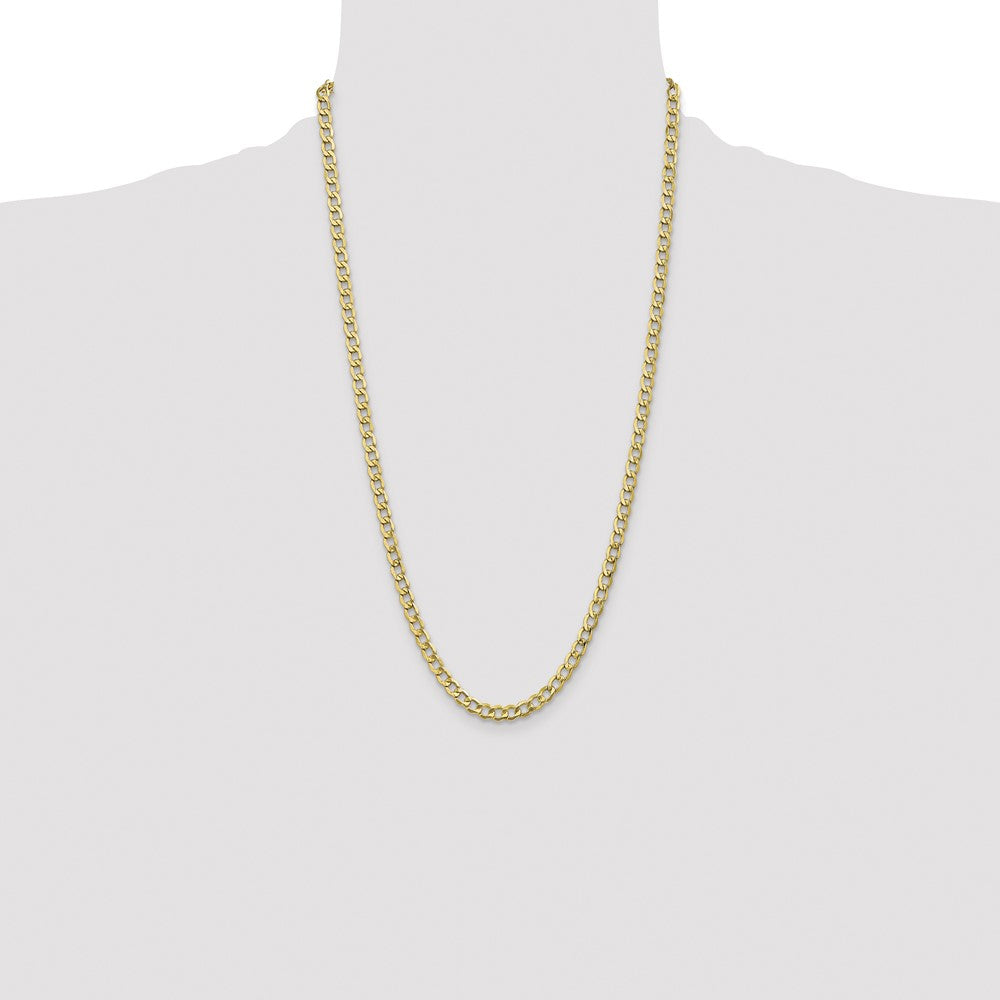 10k 5.25mm Semi-Solid Curb Link Chain