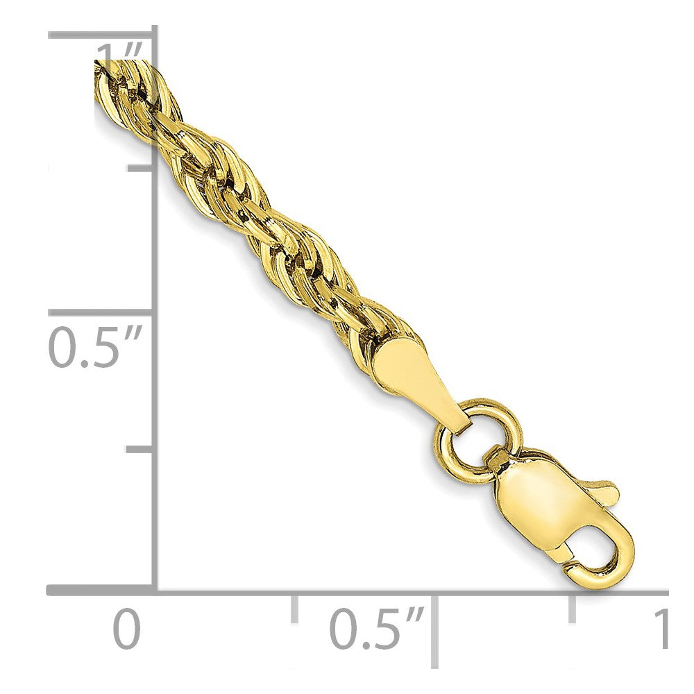 10k 3mm Semi-Solid Rope Chain