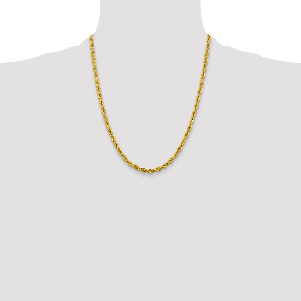 10k 4.25mm Semi-Solid Rope Chain