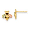 10k w/12K Accents Black Hills Gold Antiqued Bee Post Earrings