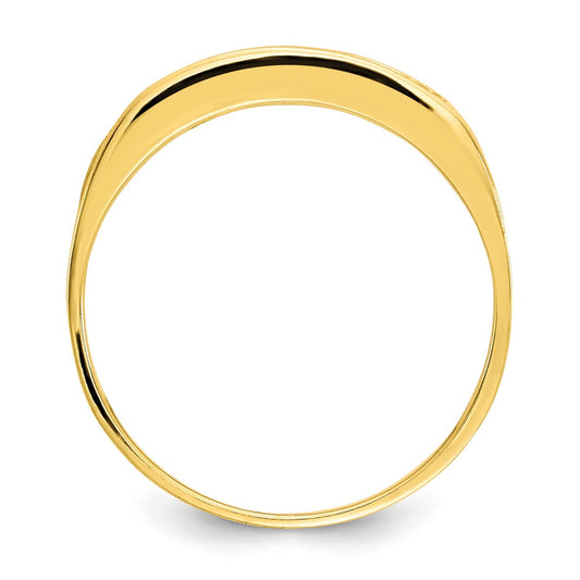 10k Polished 5-Stone CZ Size 3 Baby / Childs Channel Ring