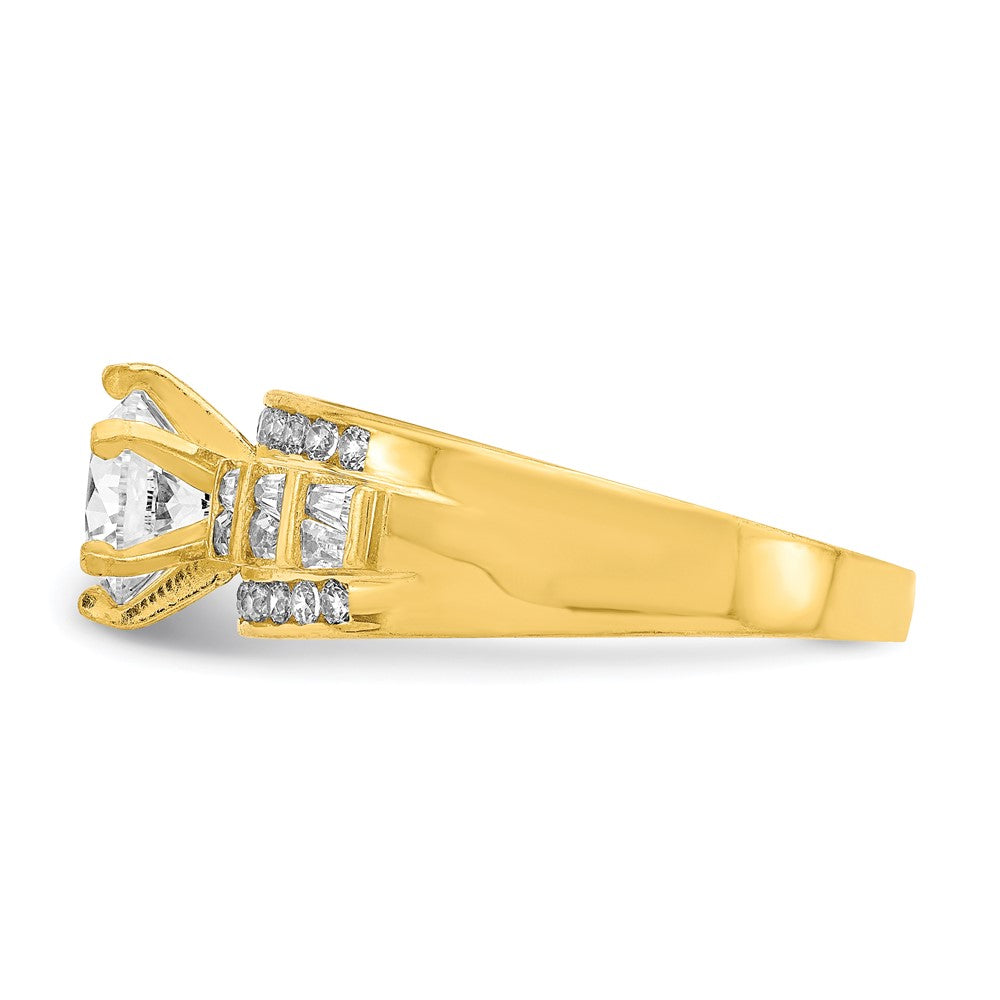 10K Clear CZ Fancy Ring