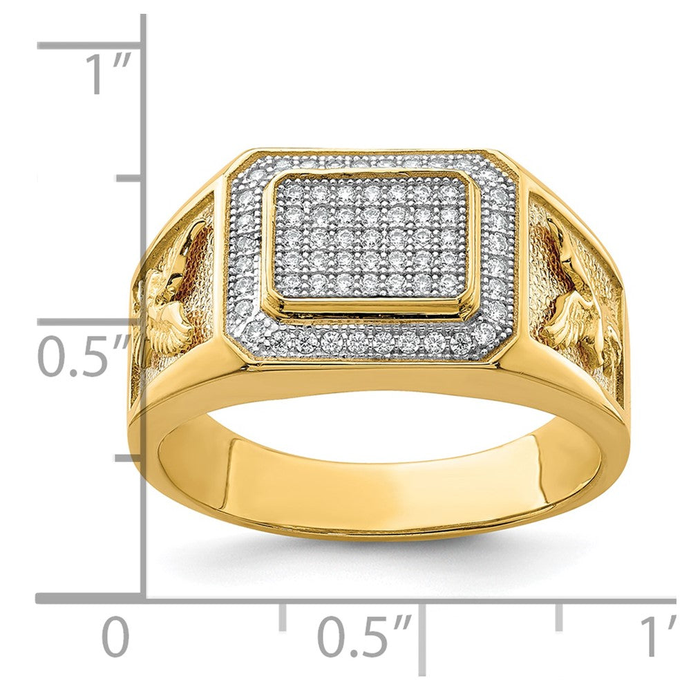 10K Men's CZ Eagle Ring