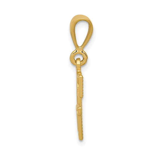 10k Textured Initial G Pendant