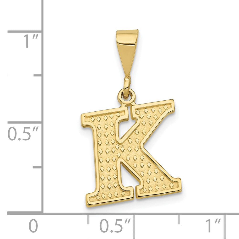 10KY Initial K Pendant