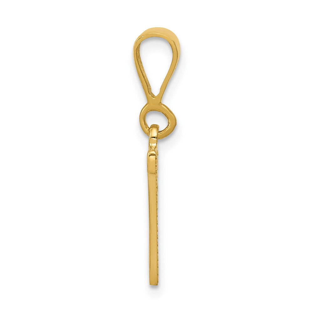 10KY Initial N Pendant