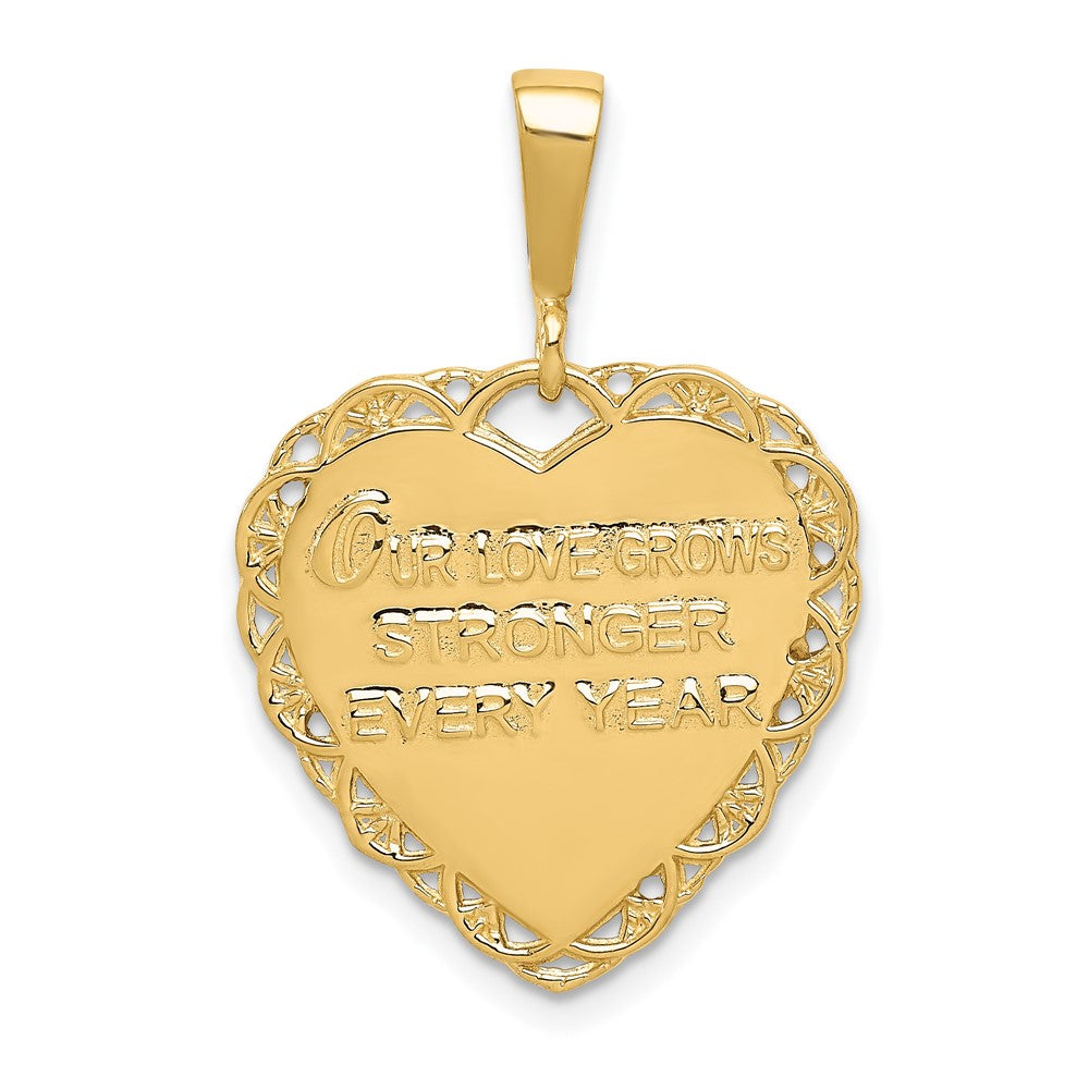 10k 50th Anniversary Heart Charm