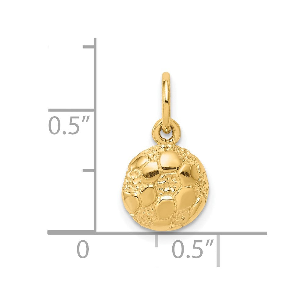 10K Soccer Ball Charm