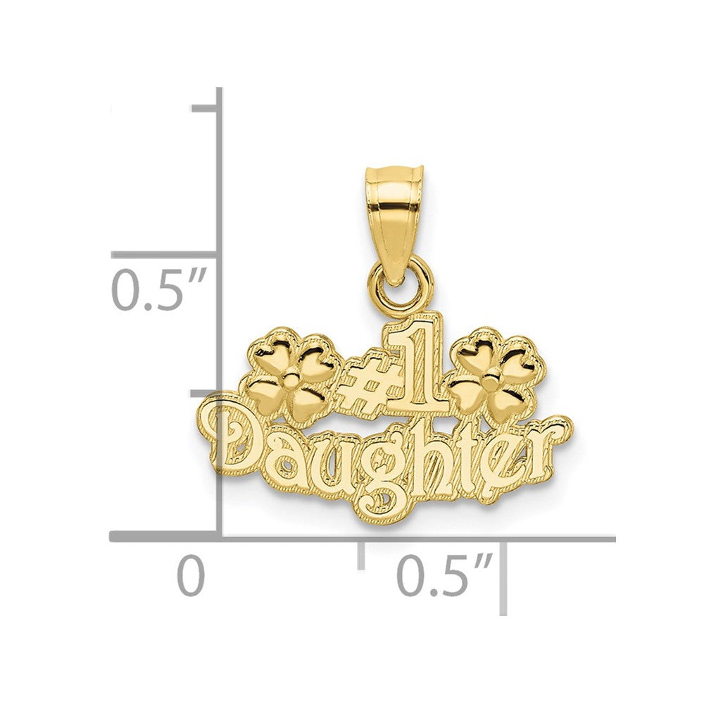 10k #1 DAUGHTER with Flowers Charm