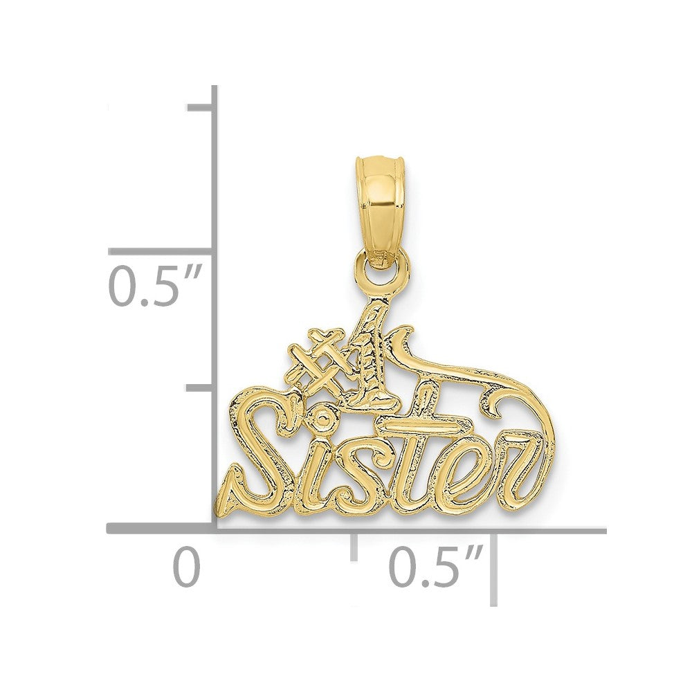 10k #1 Sister Pendant